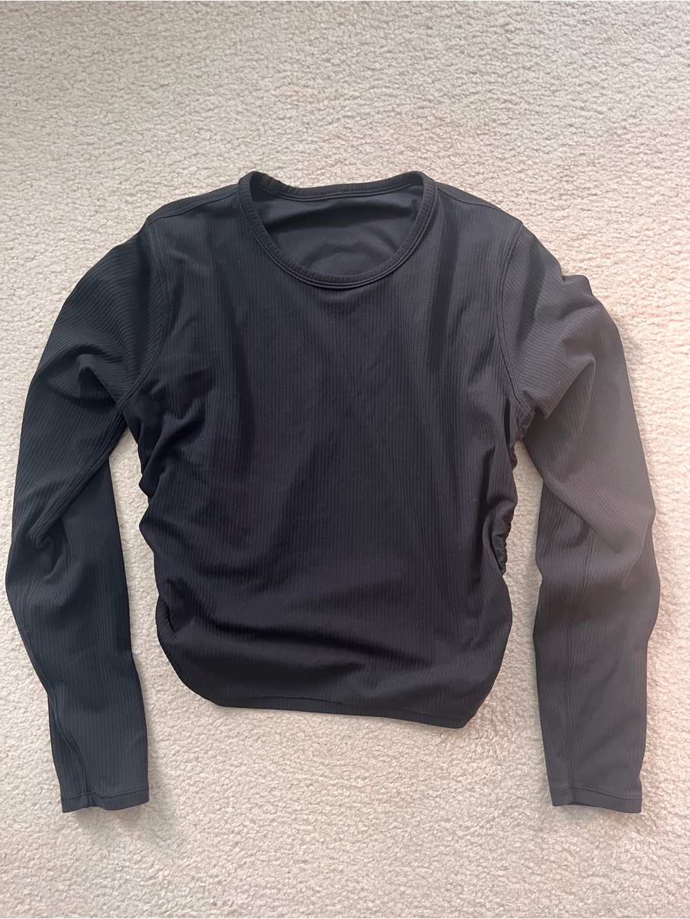 Lululemon All It Takes Nulu Ribbed Long-Sleeve shirt- Black 6